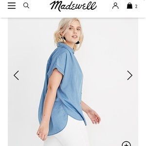 Madewell Chambray Central Indigo Button Up Top